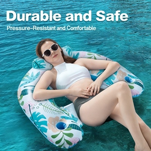 Flotteur de <span class=keywords><strong>piscine</strong></span> gonflable avec filet de rangement pour serviette, écran solaire et effets personnels en eau - Product Image 3