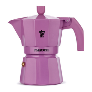 หม้อกาแฟโมก้าพอทอะลูมิเนียม Italexpress สีม่วงแดง ขนาด 3 ถ้วย สำหรับทำกาแฟบนเตา - Product Image 2