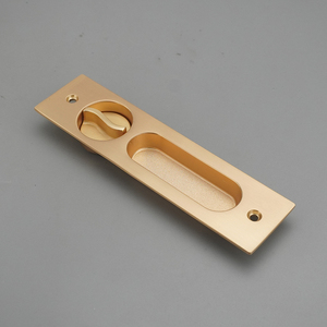 Poignée de <span class=keywords><strong>porte</strong></span> <span class=keywords><strong>coulissante</strong></span> moderne de luxe en fer et zinc, corps de serrure noir, installation facile, garantie 3 ans, conception ambidextre pour - Product Image 3