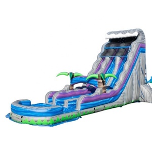 Tobogán Acuático Inflable de <span class=keywords><strong>PVC</strong></span> de Grado Comercial Personalizado, Color Mármol Morado, Toboganes Acuáticos Inflables para Fiestas de Adultos en Venta - Product Image 1
