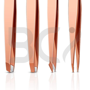 Juego de Pinzas para Cejas de Acero Inoxidable de Marca Personalizada con Punta Inclinada, Herramienta Clásica y Duradera para el Cuidado de las Cejas para Uso en Salón - Product Image 6