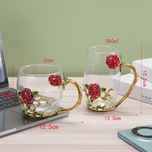 แก้วน้ำและแก้วกาแฟเคลือบสีเคลือบเงาแบบสร้างสรรค์ สไ<span class=keywords><strong>ต</strong></span>ล์ยุโรป ทนความร้อน เหมาะสำหรับเป็นของขวัญ - Product Image 3