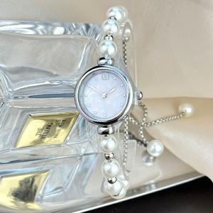 New Arrivals Niche Light Luxury 23mm Women's Quartz <strong>Watch</strong> Adjustable Pull-Out Hot Style Alloy Featuring New <strong>Pearl</strong> 20mm Pointer - Product Image 5