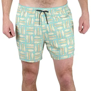 Custom LOGO New Design Outdoor Waterproof Breathable Elastic Waist Sublimated Print Fishing Shorts
