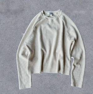 เสื้อยืดแขนยาวผู้ชายคุณภาพสูง ทรงหลวม สไตล์วินเทจ สามารถสั่งทำพร้อมโลโก้และออกแบบส่วนตัวได้ - Product Image 4