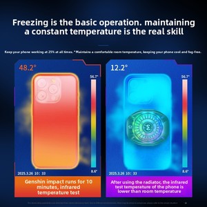 2025 <span class=keywords><strong>MIMO</strong></span> CX10 AI Control de temperatura Pantalla digital Adsorción magnética Enfriador de teléfono móvil Accesorios de juego de refrigeración - Product Image 2