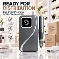 Perceuse à ongles électrique à moteur brossé 85W 45000 tr/min, personnalisable avec marque privée, pour podologie et gel