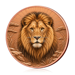 Moneta Commemorativa in Rame Puro da 1 oz con Animale Predatore Selvaggio, Rilievo 3D, Regalo Souvenir con Design Personalizzato - Product Image 3