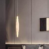 Lustre en albâtre, marbre naturel espagnol, lustres ronds, luminaire suspendu en pierre pour salle à manger, hall d'entrée, salon