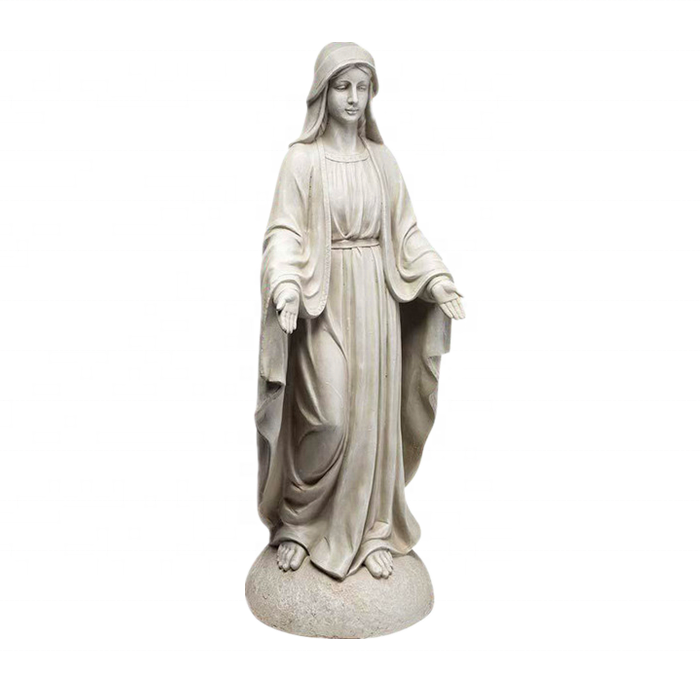 Alta qualidade famosa escultura de resina estátua religiosa Virgem Maria Madonna