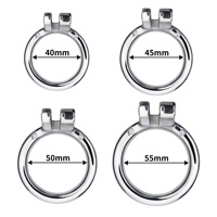 FRRK 2024 nouveau style Cage à bite masculine Dispositif de chasteté Nouveauté Sissy Cage de chasteté inversée Jeu CBT Anneau négatif en acier inoxydable