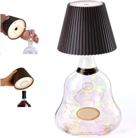 Lampe LED RVB DIY pour Bouteille de Vin au Design Moderne, 16 Modes d'Éclairage, Contrôle Tactile, Sans Fil, Corps en ABS, Base B22, Rechargeable, pour Table