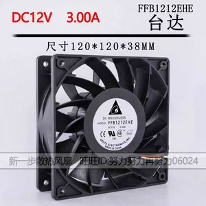 เดลต้า FFB1212EHE พัดลมระบายความร้อนแบบแกน 120x120x38 มม. DC 12V 3.00A สำหรับงานอุตสาหกรรม - Product Image 1