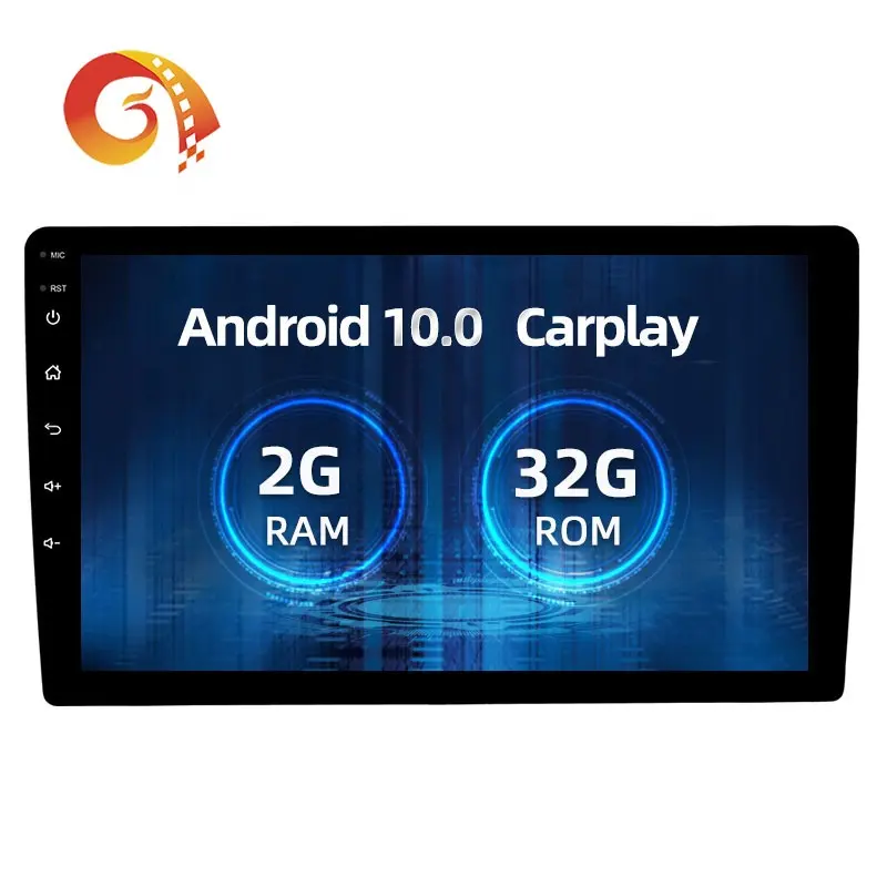 1001 Универсальный 10 дюймов android 2din автомобильный dvd плеер для iphone беспроводной carplay, автомобильная стереосистема с DSP RDS AM, высокое качество