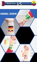 Exclusivité transfrontalière Nouveauté 2026 Autocollants de tatouage drapeaux États-Unis Canada Mexique pour matchs de football et événements sportifs Personnalisation DIY