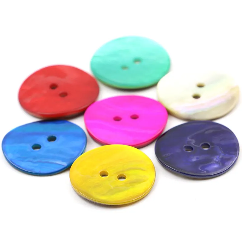 10mm-20mm Pinctada colorful pink/red/green/blue/yellow/white sell martensii shell button for coat and shirt