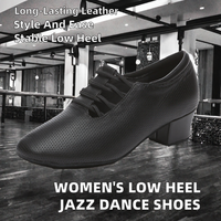 Chaussures de danse latine plates en cuir véritable noir LUOQIAO pour femmes, idéales pour la pratique du Cha Cha et la danse de salon, avec semelle en daim – Vente en gros