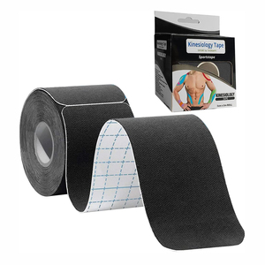 Nastro kinesiologico pretagliato atletico terapeutico per alleviare il dolore in cotone elastico impermeabile - Product Image 1