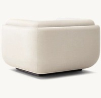 Fauteuil moderne de taille personnalisable, fabriqué à la main avec un cadre en bois massif, fauteuil de salon