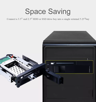 5,25 "Optisches Dual Bay Tray Weniger HDD Mobile Rack USB 3.0-Gehäuse für Desktop-PC