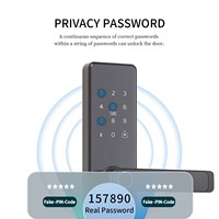 Serrure intelligente Tuya, télécommande, empreinte digitale, carte, mot de passe, serrure de porte sans clé pour la maison, le bureau, le studio, porte en bois
