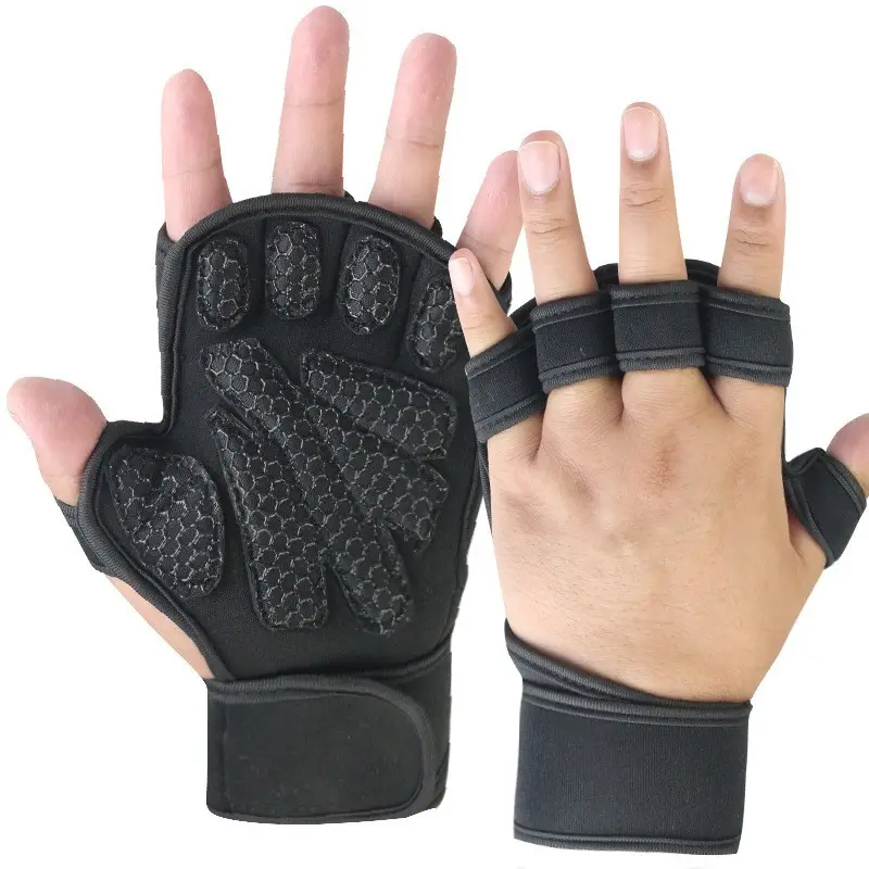 Anti-slip Breathable Power lifting Protection Gloves Workout Gloves With Wrist Support Belt