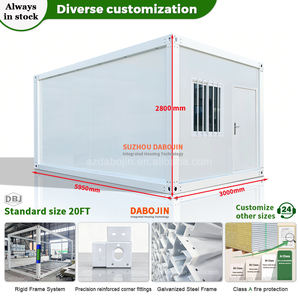 <span class=keywords><strong>Maison</strong></span> conteneur de luxe extensible 20 pieds, maisonnette préfabriquée modulaire pliable, abri de voiture 20 pieds résistant aux intempéries avec structure en acier - Product Image 2