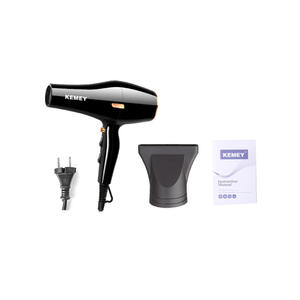 Secador de Pelo Kemey Negro con Motor DC Profesional de Alta Potencia, Protección Térmica, Uso en Salón, Tipo Enchufable KM-9834 - Product Image 4