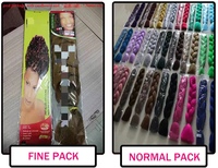 Extension de Cheveux Tressés Synthétiques X Ultra Expression Premium Résistants à la Chaleur, Couleur Pure Africaine, 165g, 82 Pouces, pour Crochet