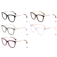 BONA Multiple Spécifications Feuille Lunettes Rectangle Acétate Optique Lunettes Cadre Noir Myopie Lentille Lecture À La Mode