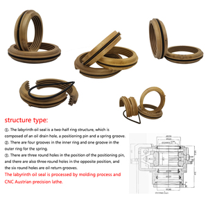 Matériau en polyimide résistant aux hautes températures grands roulements de moteur coques de roulement joints d'huile de <span class=keywords><strong>labyrinthe</strong></span> flottants - Product Image 4