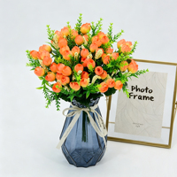 15 Têtes de Fleurs Artificielles en Soie en Forme de Bouton d'Étoile pour Décoration Intérieure - Mini Boutons de Rose, Boutons de Thé, Boutons de Perle - Parfaits pour les Arrangements Floraux et les Séances Photo