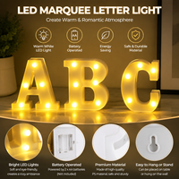 LED-Leuchtbuchstaben Batteriebetriebene Alphabet-Leuchten Dekorative Lampe für Hochzeit Party Zuhause Schlafzimmer Wanddekoration
