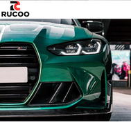 Conduits d'air avant en carbone sec style R44 pour pare-chocs BMW G80 G81 M3 G82 G83 M4, garniture de ventilation d'entrée de pare-chocs, grille de ventilation, couvercle de grille