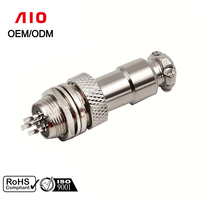 Connecteur aviation GX12 Connecteur circulaire femelle et mâle à 2-7 broches à filetage 12mm