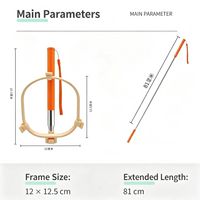 Collecteur de déjections pour animaux de compagnie rétractable et portable pour l'extérieur, pour chats et chiens, 81 cm, en acier inoxydable, design luxueux, sans se pencher, pratique