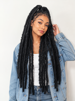 Extensions de cheveux synthétiques texturées douces, tresses au crochet Marley Locs noires et volumineuses, pour femmes africaines, usage quotidien