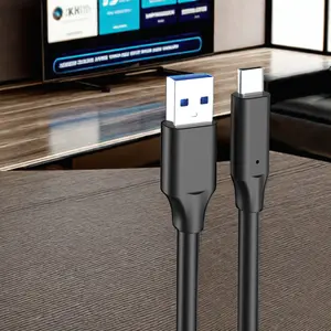 Câble de données de chargeur USB de type C Super 3A à charge rapide 1m, populaire pour la voiture et l'utilisation multifonction, blindage tressé et connecteur 3.0