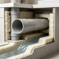 Tuyau d'alimentation en eau en PVC de 200 mm, tuyau en PVC U en plastique souterrain de 160 mm