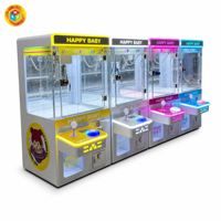 Machine à griffes commerciale à monnayeur avec éclairage RGB, en acrylique et métal, jeu d'arcade attrape-jouets, avec multiprise, à vendre