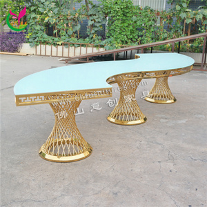 <span class=keywords><strong>Tavolo</strong></span> da Pranzo di Lusso <span class=keywords><strong>in</strong></span> <span class=keywords><strong>Vetro</strong></span> Serpentino Bianco con Specchio per Sale da Ricevimento e Matrimoni - Product Image 3