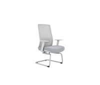 Chaise de bureau moderne en maille pour visiteurs avec base cantilever et accoudoirs fixes pour salle de conférence, réception et formation