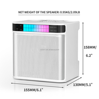 Enceintes de karaoké portables avec micro et Bluetooth, volume élevé, longue autonomie, enceinte LED RGB USB Aux, enceinte sans fil pour fête 835