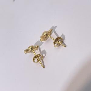 ต่างหูแบบติดหูทรงกลมสไตล์วินเทจคลาสสิกจาก Tianyu Gems ทำจากทองเหลืองชุบทอง ประดับด้วยพลอยเซอร์คอน ดีไซน์รูปทรงพระอาทิตย์ สำหรับผู้หญิง - Product Image 4