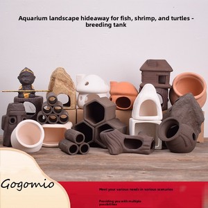 <span class=keywords><strong>Refugio</strong></span> para peceras, escondite para camarones, mini nido para pez loro, tanque de cría, bolsas ligeras de cerámica morada, modernas y duraderas - Product Image 1