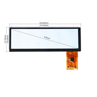 Layar sentuh kapasitif Bar 8.8 inci 1280x320G + G layar sentuh 10 titik USB/I2C ILI2511 tampilan sentuh
