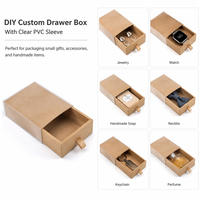 XJY Vente en gros Cadeau d'affaires personnalisé Donnant du papier kraft de luxe Boîte à manchons en PVC transparent à tiroir coulissant Emballage coulissant