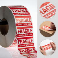 Autocollants d'avertissement holographiques haute visibilité et durables pour articles fragiles - Étiquettes d'expédition robustes 3x5 pour la logistique e-commerce et la manipulation sécurisée