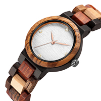 Montre classique en bois pour femmes, montre-bracelet en bois pour femme
