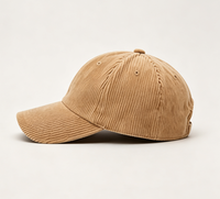 Casquette de baseball unisexe en velours côtelé personnalisable – Style sportif, automne/hiver, plusieurs couleurs, sur commande, logo brodé personnalisé